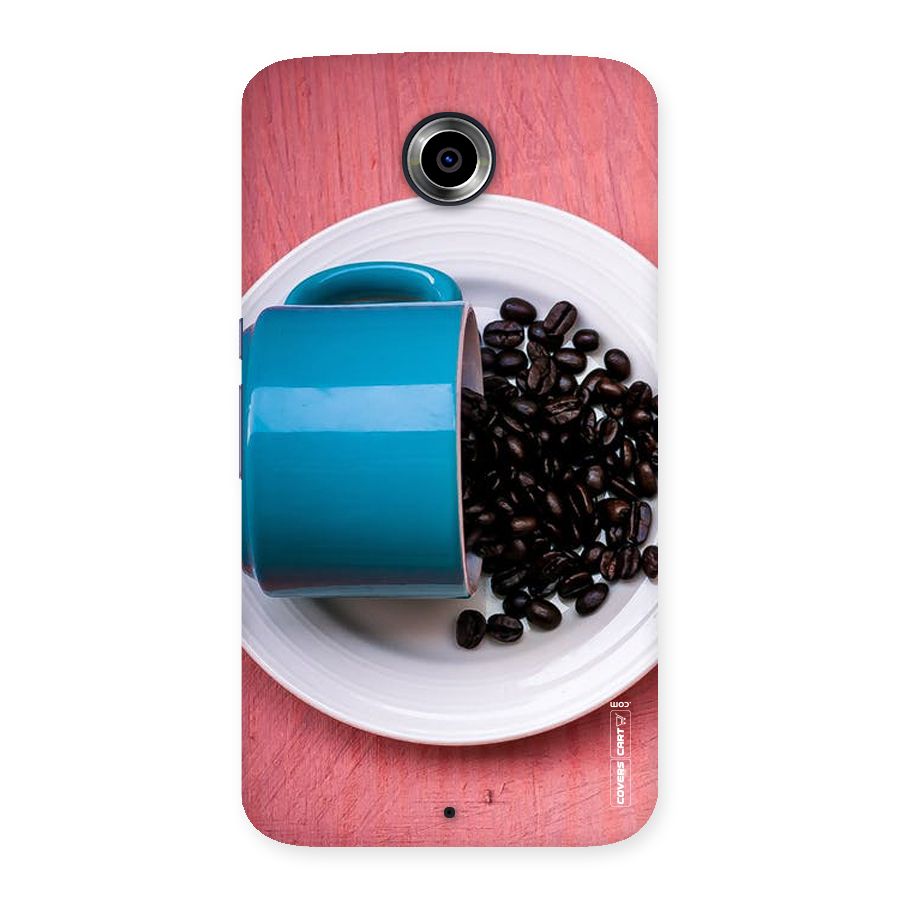 Blue Mug And Beans Back Case for Nexsus 6
