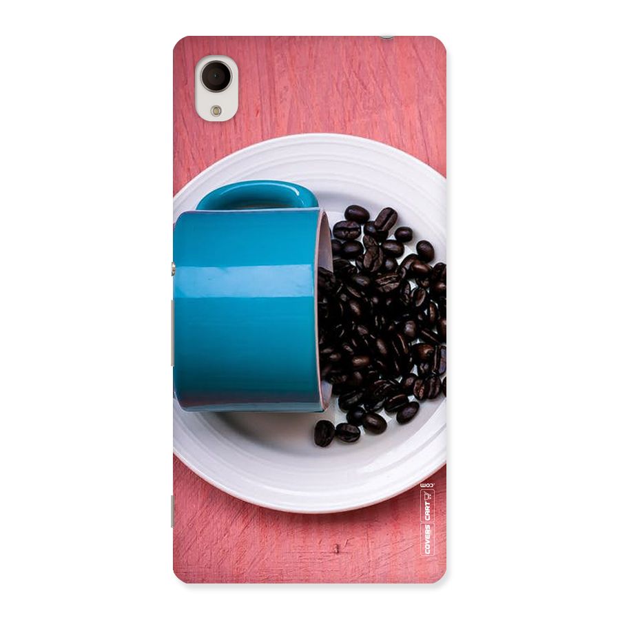Blue Mug And Beans Back Case for Xperia M4 Aqua