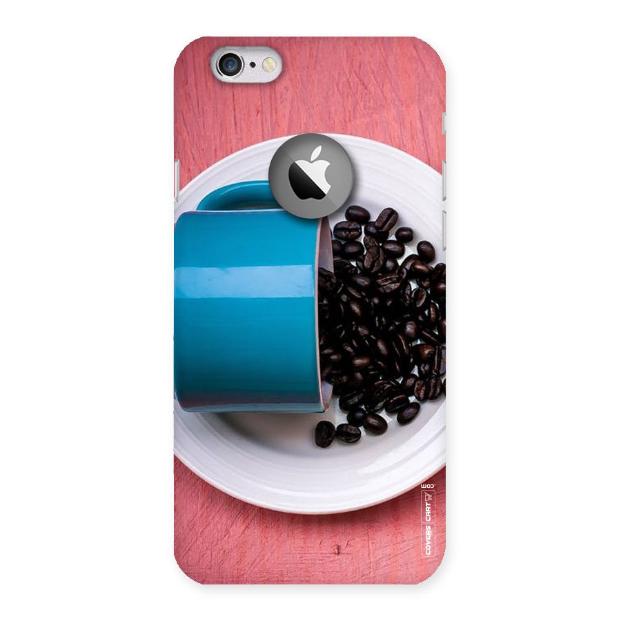 Blue Mug And Beans Back Case for iPhone 6 Logo Cut