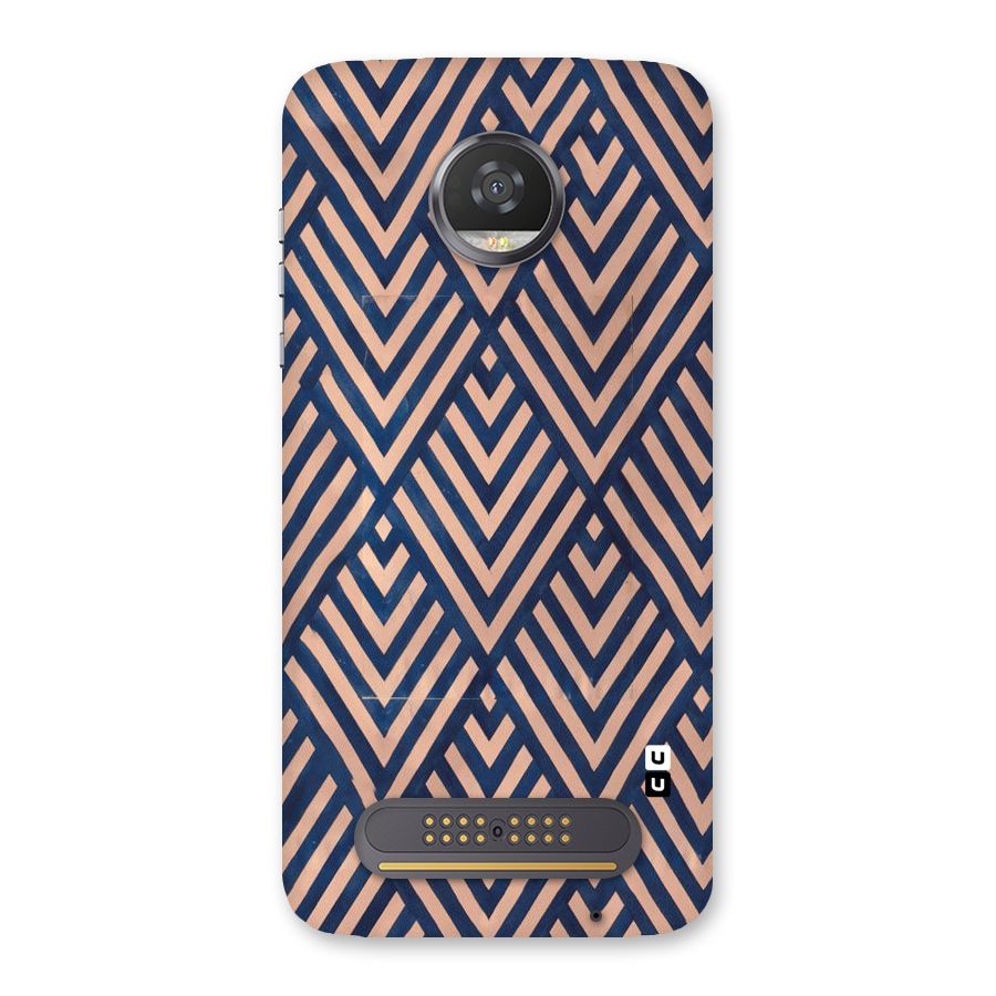 Blue Peach Back Case for Moto Z2 Play
