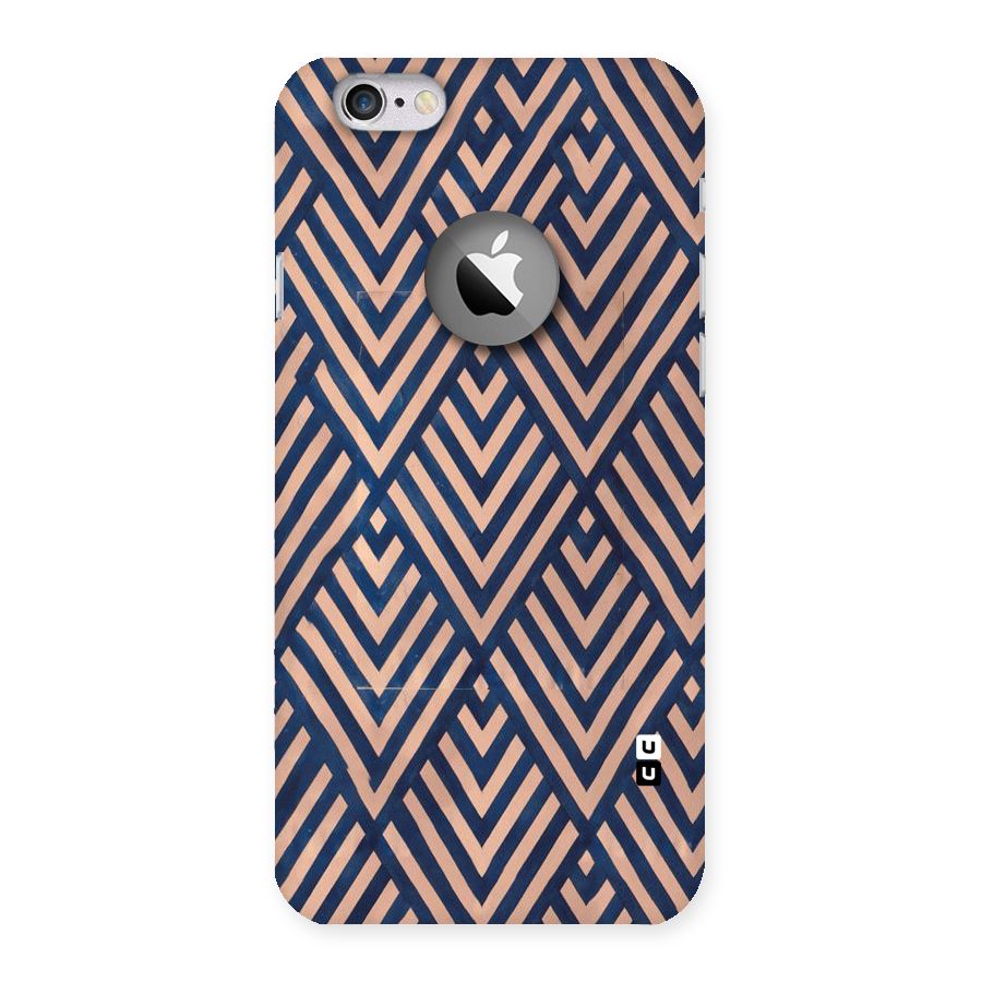 Blue Peach Back Case for iPhone 6 Logo Cut