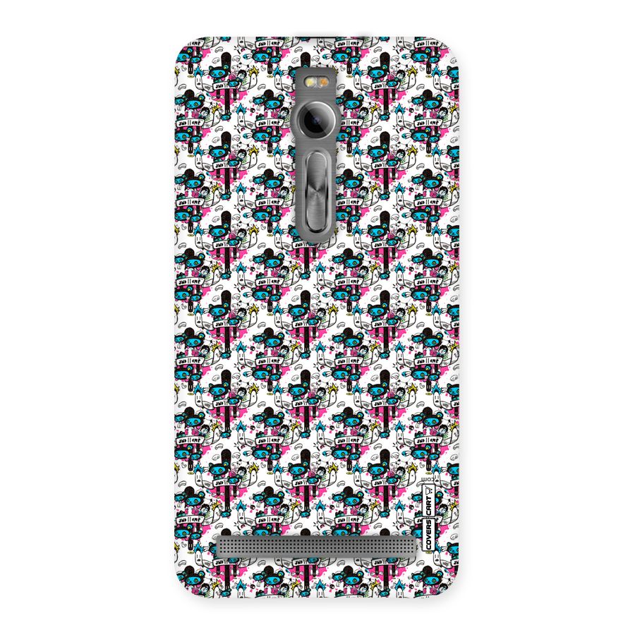 Blue Pink Pattern Back Case for Asus Zenfone 2
