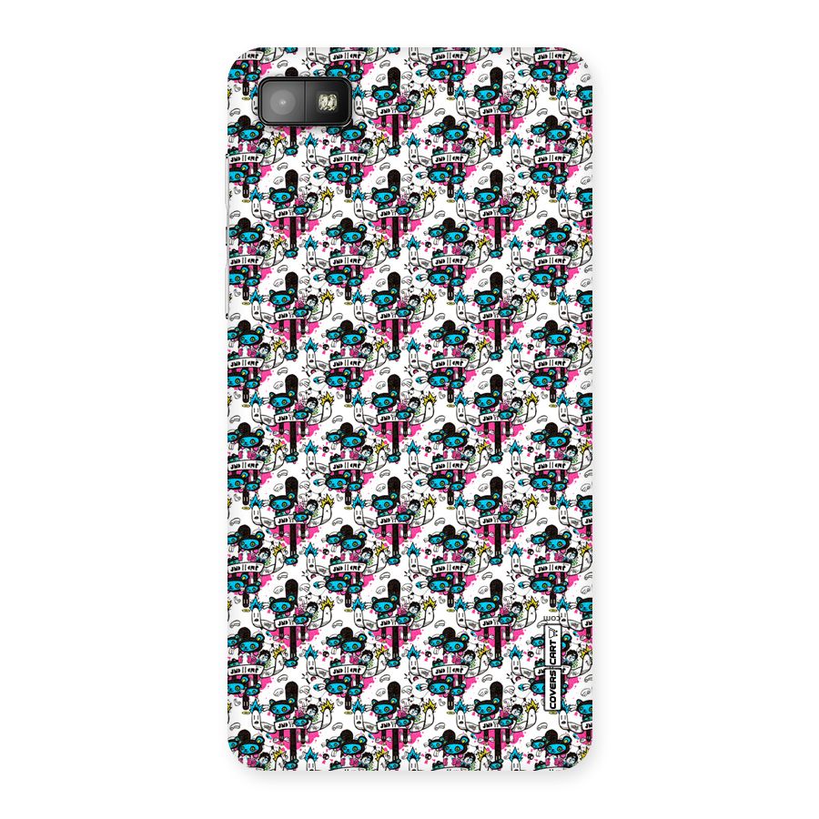 Blue Pink Pattern Back Case for Blackberry Z10