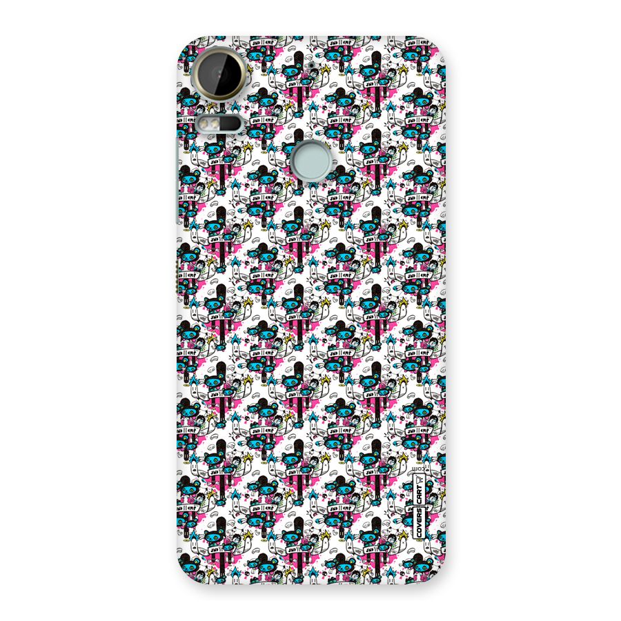Blue Pink Pattern Back Case for Desire 10 Pro