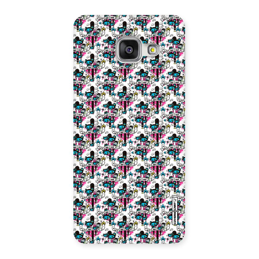 Blue Pink Pattern Back Case for Galaxy A3 2016