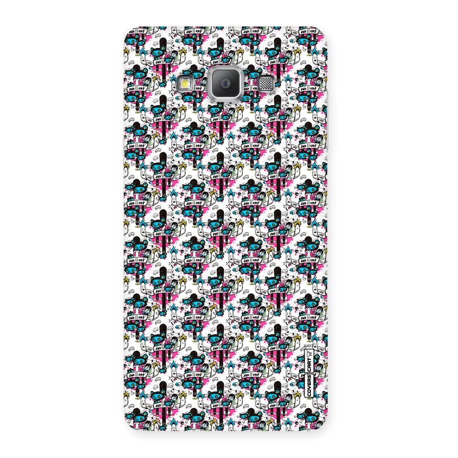 Blue Pink Pattern Back Case for Galaxy A7