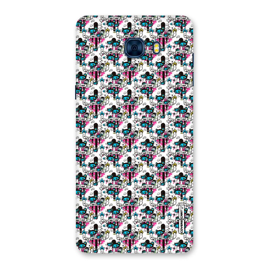 Blue Pink Pattern Back Case for Galaxy C7 Pro