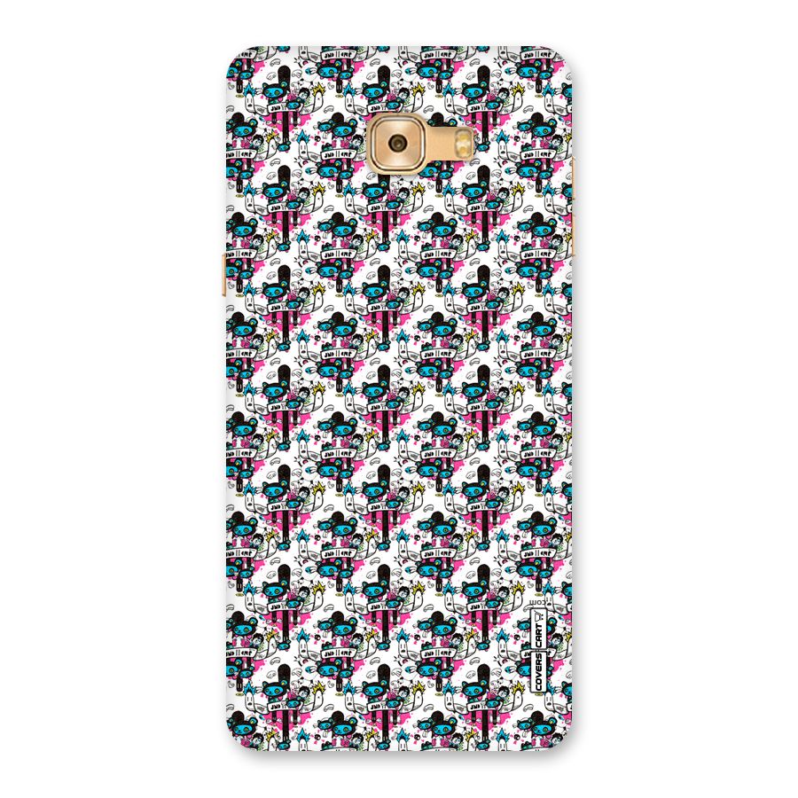 Blue Pink Pattern Back Case for Galaxy C9 Pro