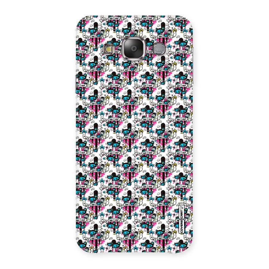 Blue Pink Pattern Back Case for Galaxy E7