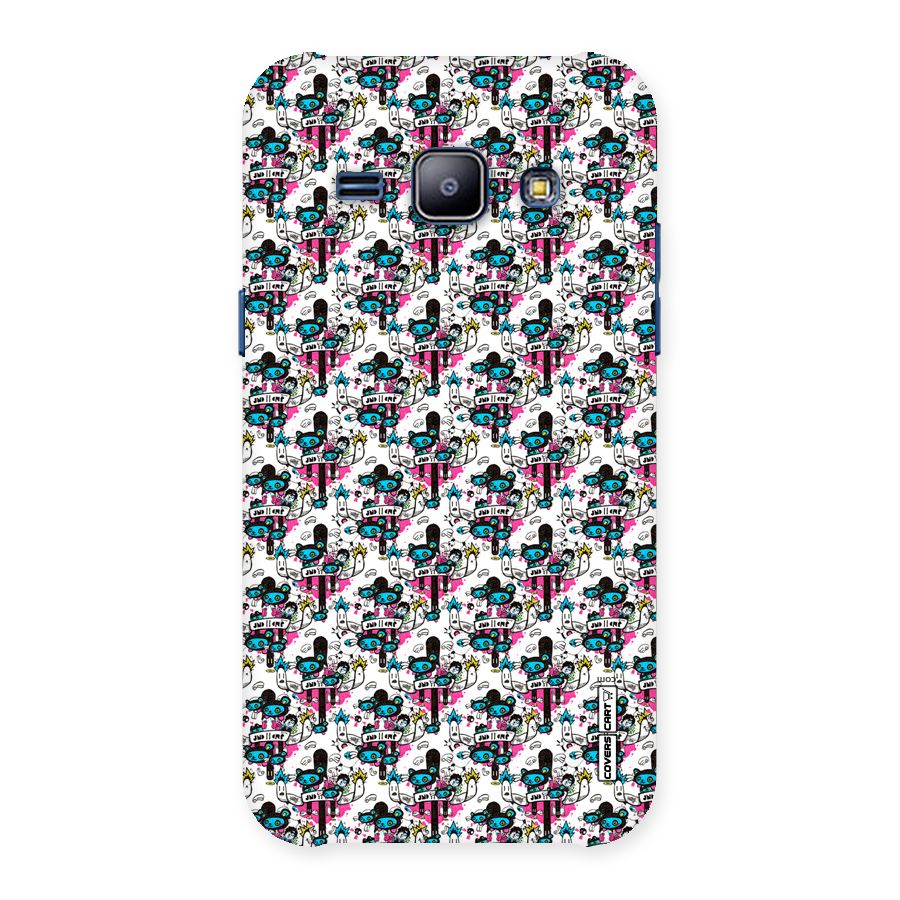 Blue Pink Pattern Back Case for Galaxy J1