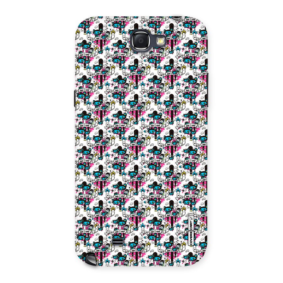 Blue Pink Pattern Back Case for Galaxy Note 2