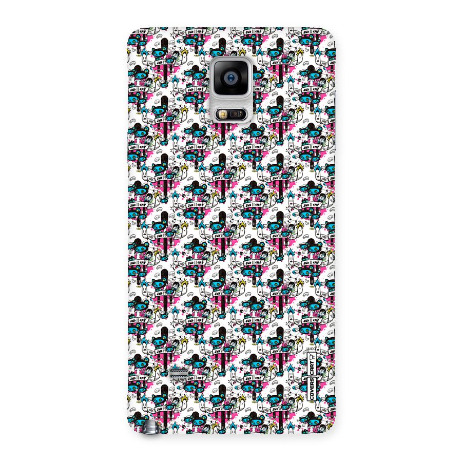 Blue Pink Pattern Back Case for Galaxy Note 4