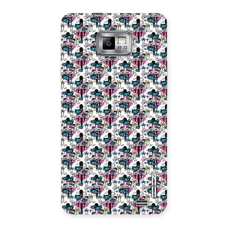 Blue Pink Pattern Back Case for Galaxy S2