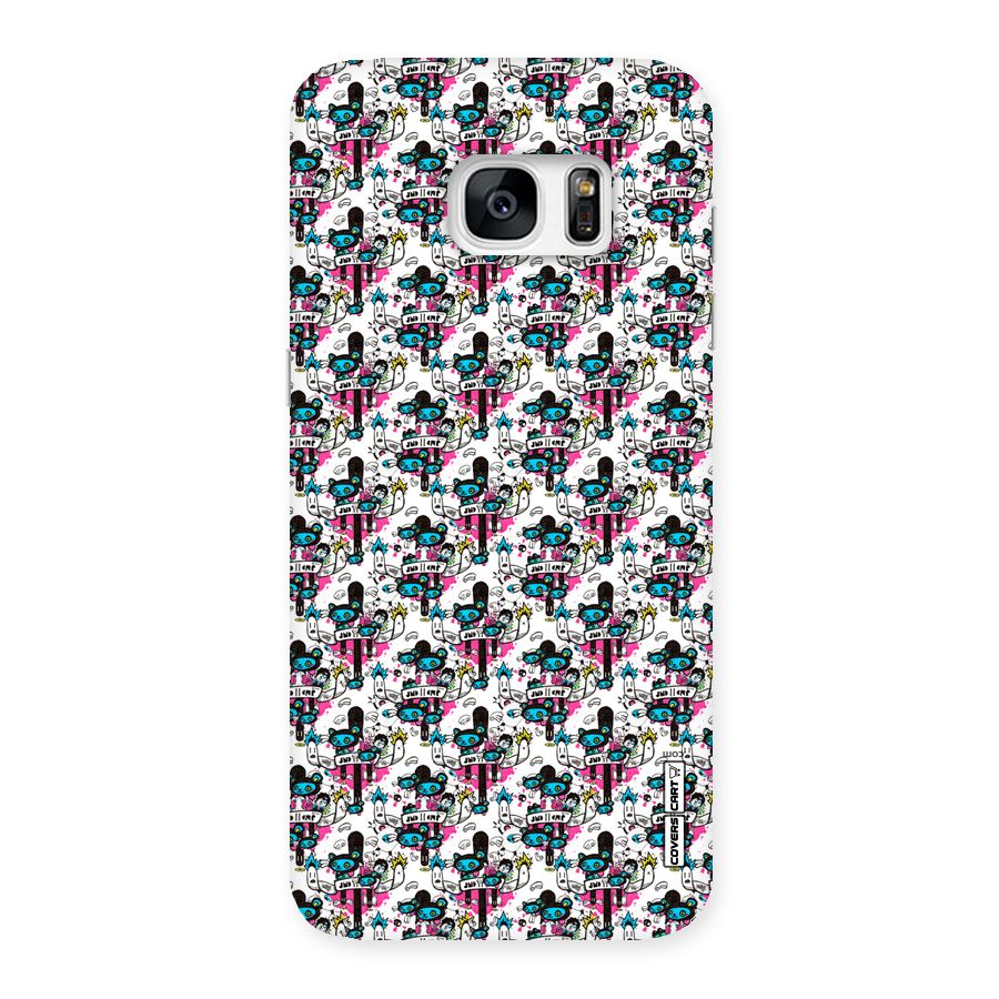 Blue Pink Pattern Back Case for Galaxy S7 Edge