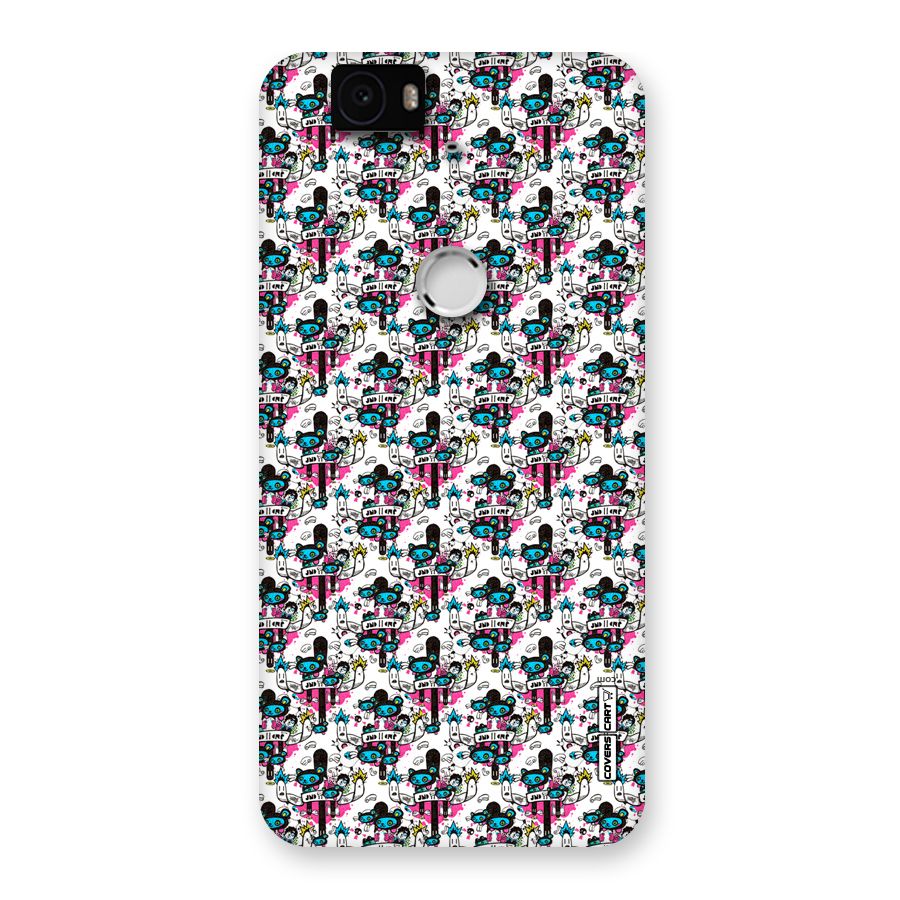 Blue Pink Pattern Back Case for Google Nexus-6P