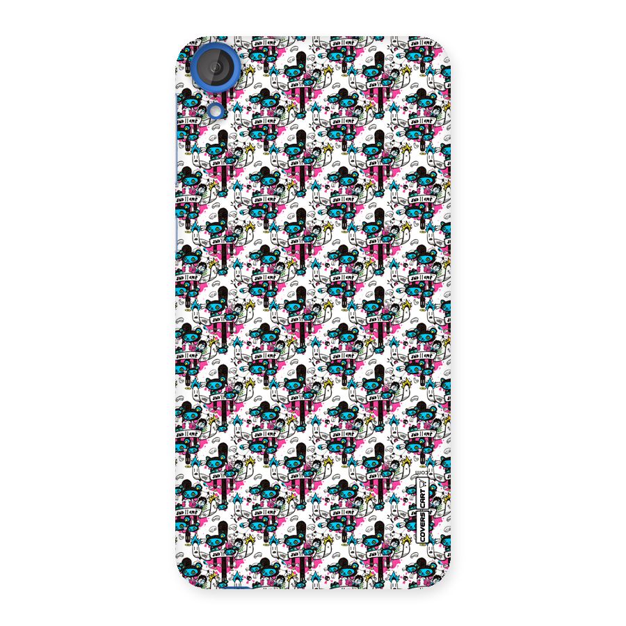 Blue Pink Pattern Back Case for HTC Desire 820