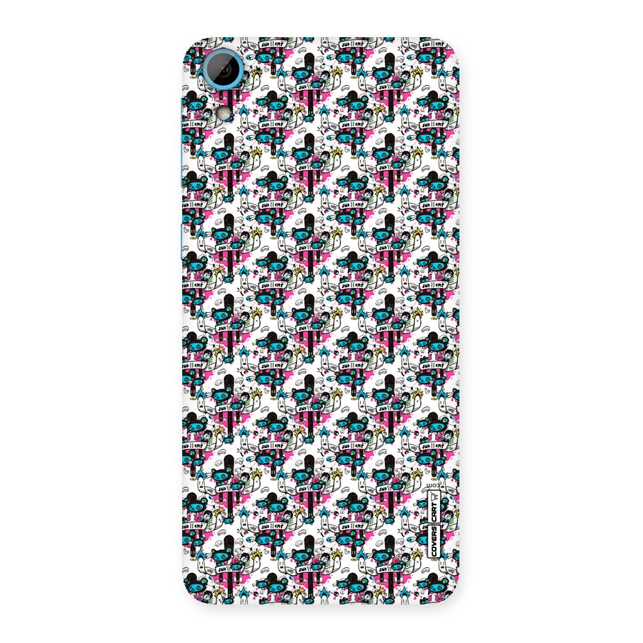 Blue Pink Pattern Back Case for HTC Desire 826