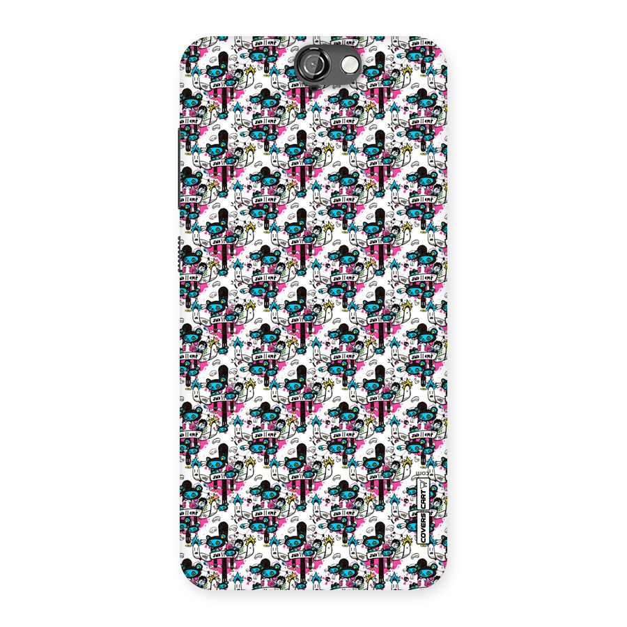 Blue Pink Pattern Back Case for HTC One A9