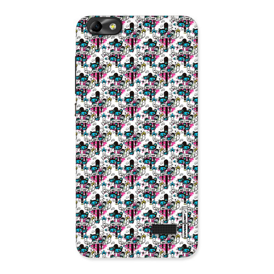 Blue Pink Pattern Back Case for Honor 4C
