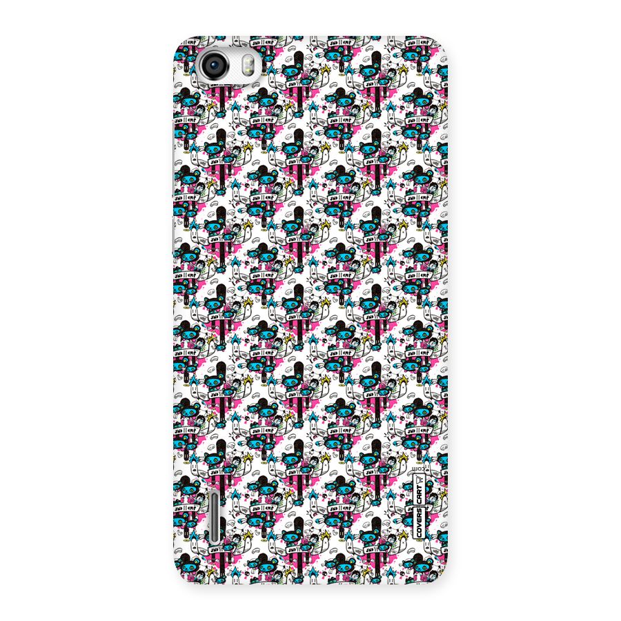 Blue Pink Pattern Back Case for Honor 6