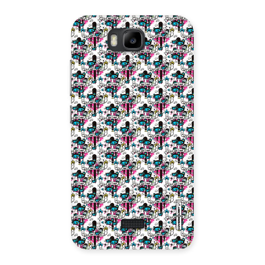 Blue Pink Pattern Back Case for Honor Bee