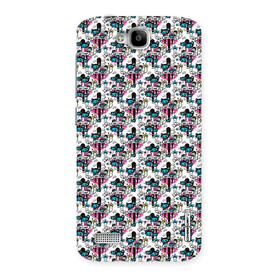 Blue Pink Pattern Back Case for Honor Holly