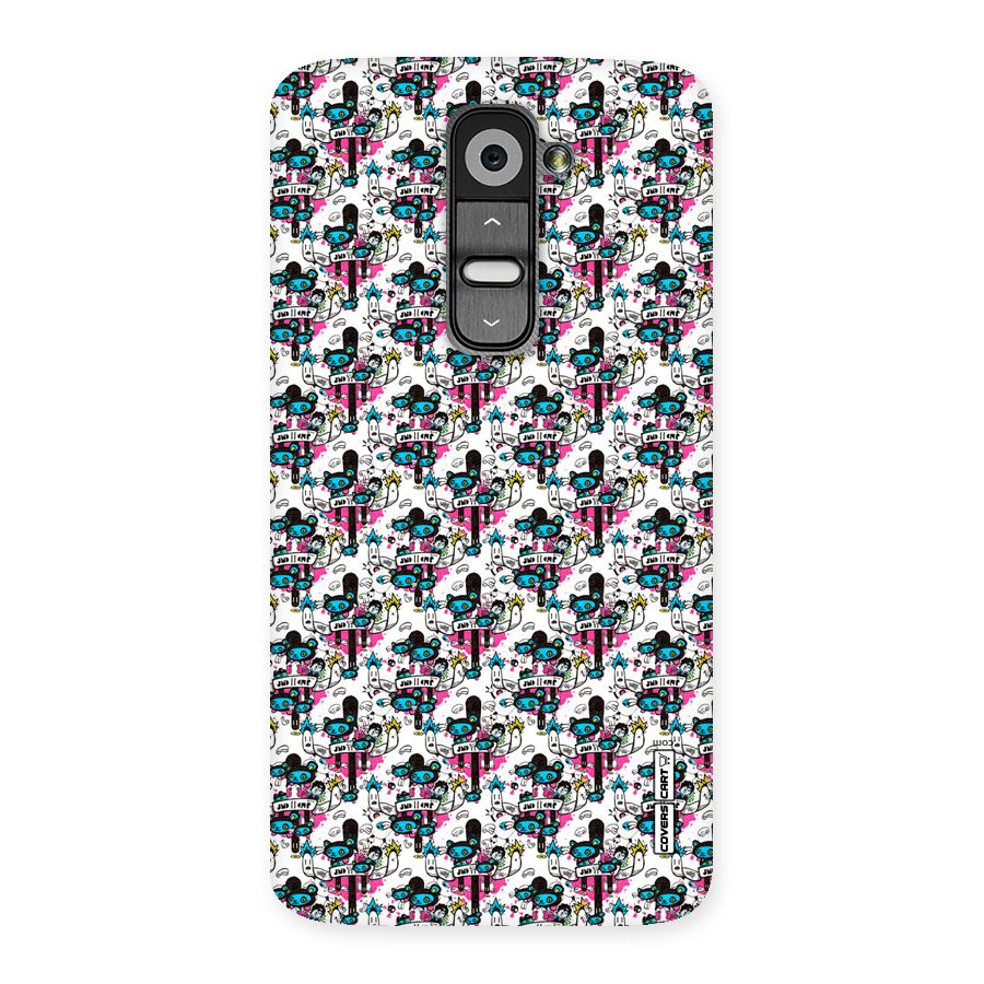 Blue Pink Pattern Back Case for LG G2
