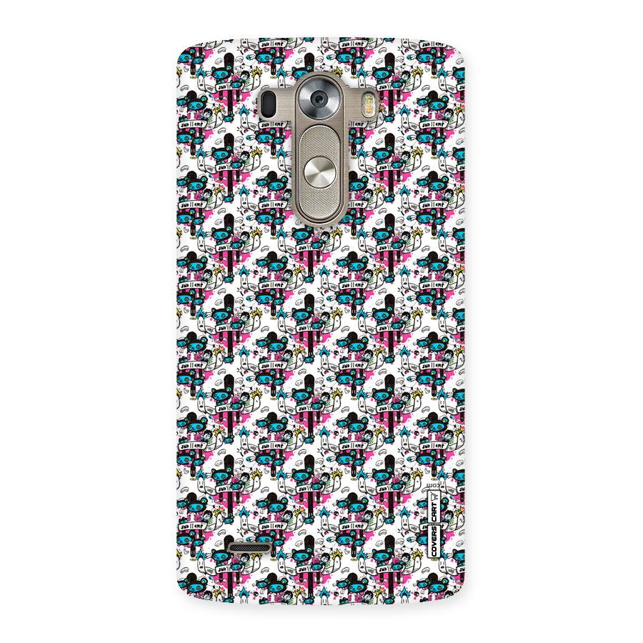 Blue Pink Pattern Back Case for LG G3