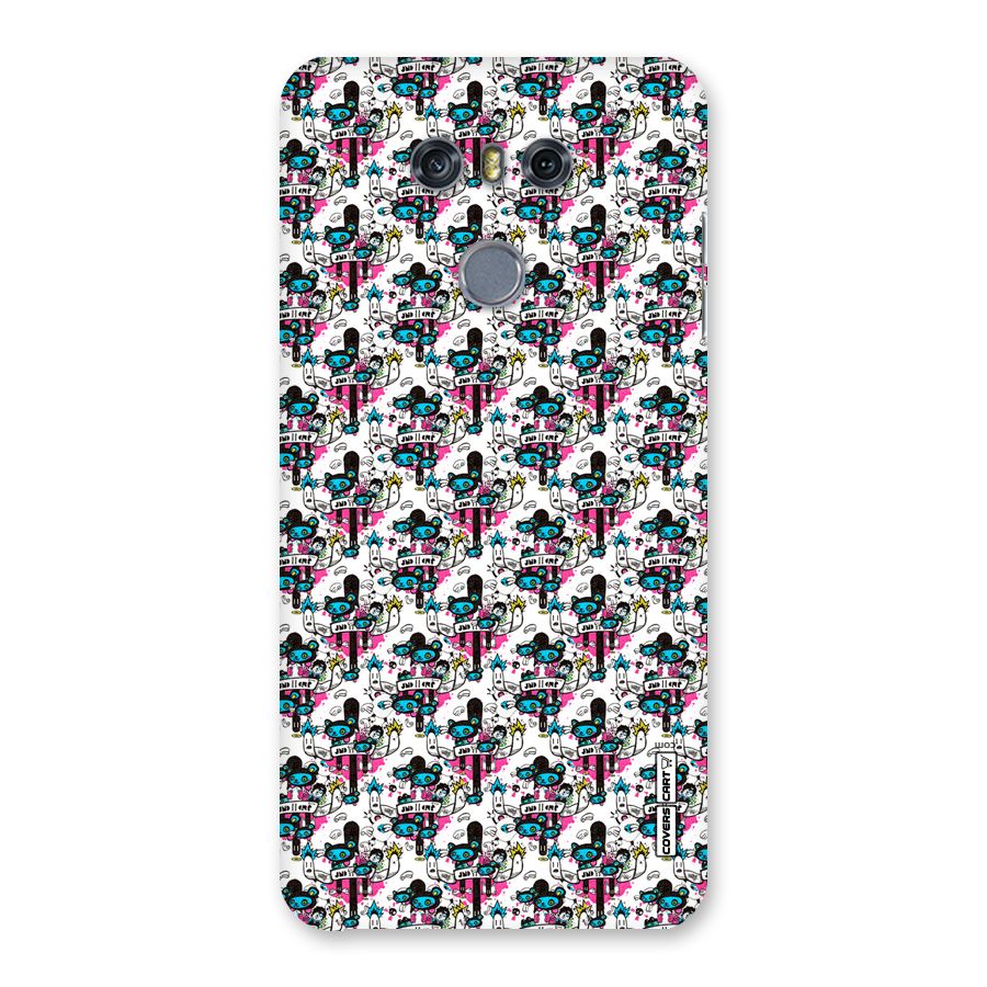 Blue Pink Pattern Back Case for LG G6