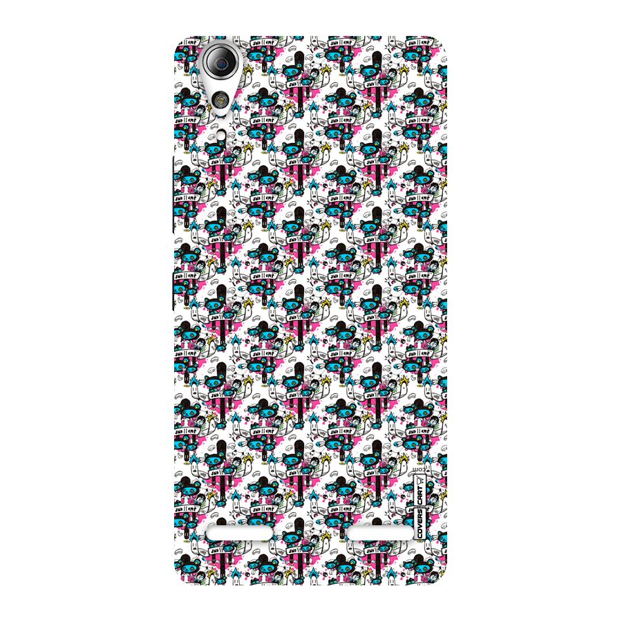 Blue Pink Pattern Back Case for Lenovo A6000 Plus