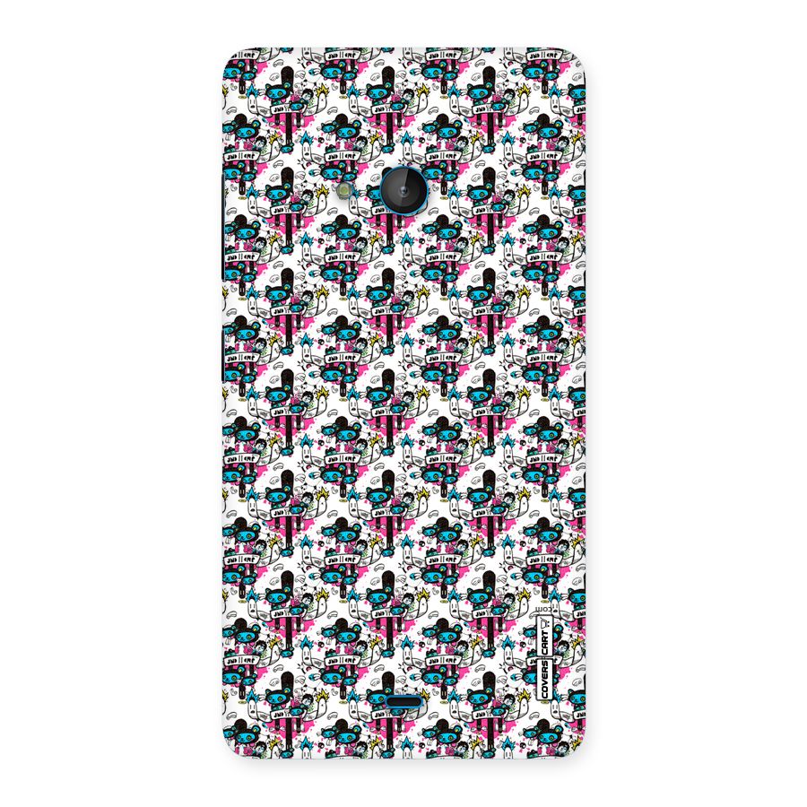 Blue Pink Pattern Back Case for Lumia 540