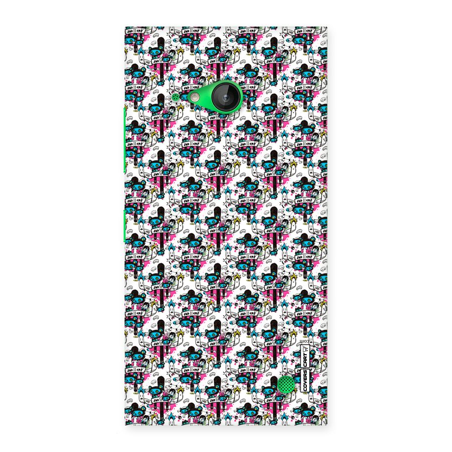 Blue Pink Pattern Back Case for Lumia 730