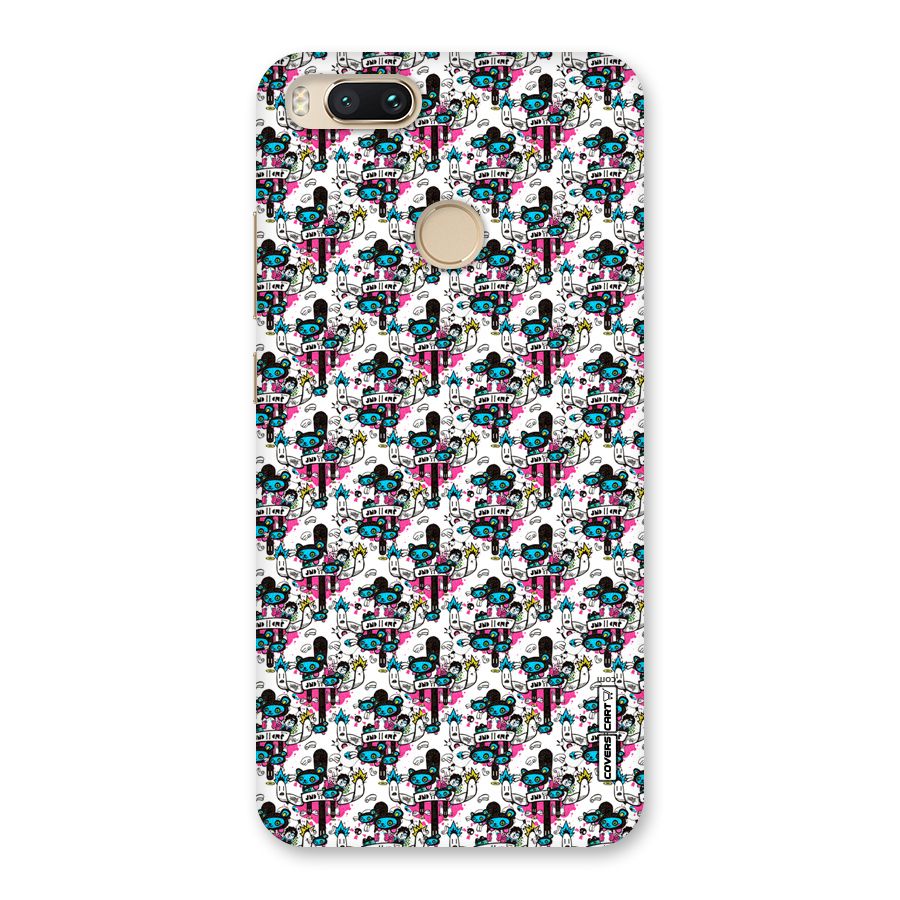 Blue Pink Pattern Back Case for Mi A1