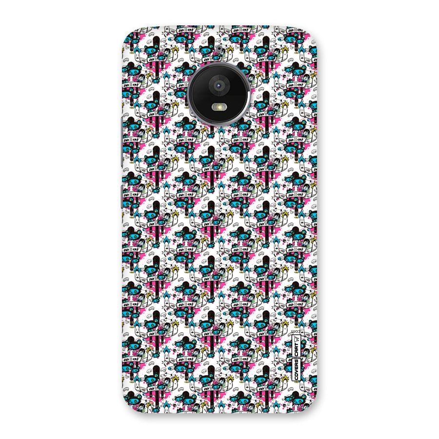 Blue Pink Pattern Back Case for Moto E4 Plus