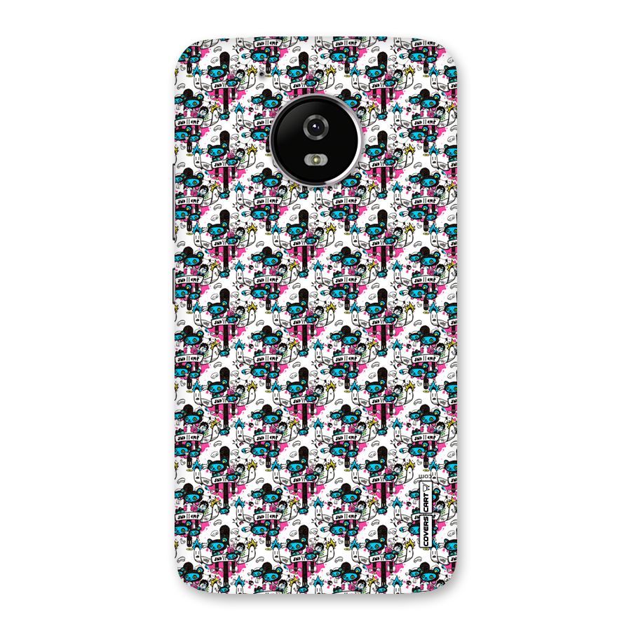 Blue Pink Pattern Back Case for Moto G5