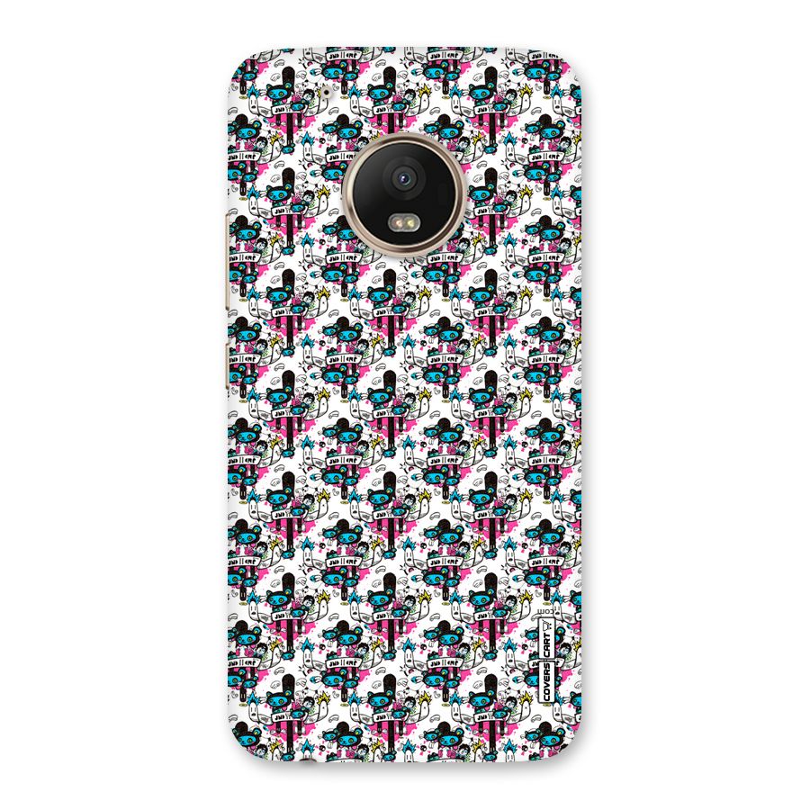 Blue Pink Pattern Back Case for Moto G5 Plus