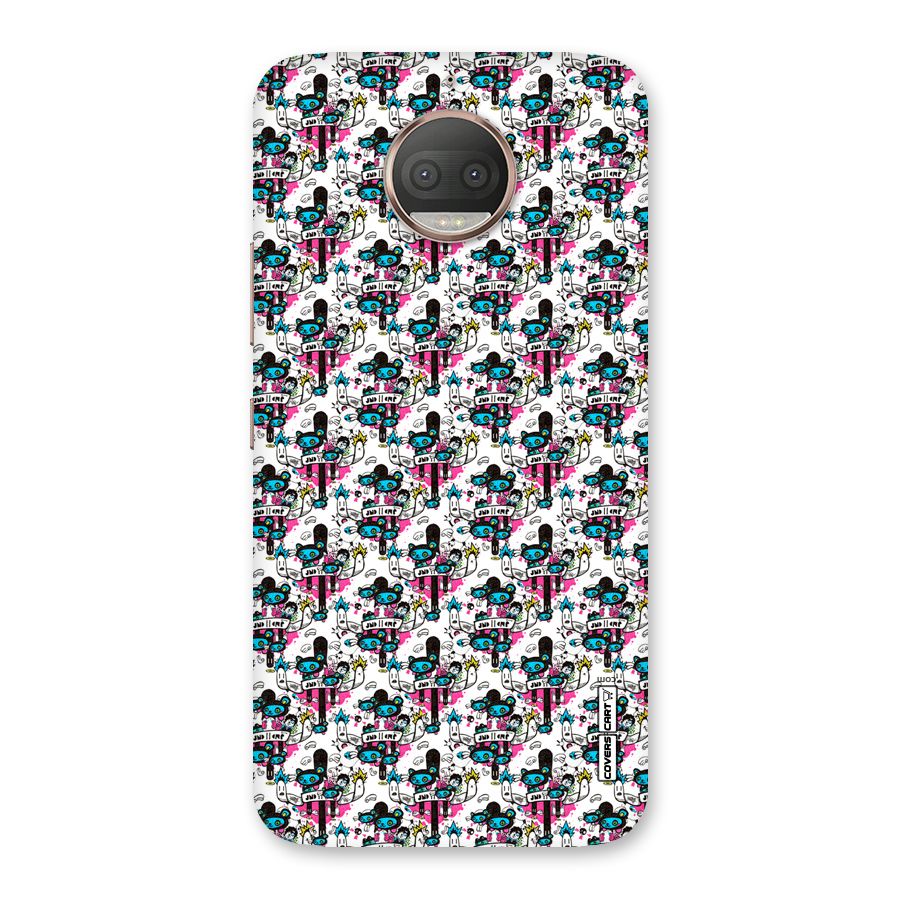 Blue Pink Pattern Back Case for Moto G5s Plus
