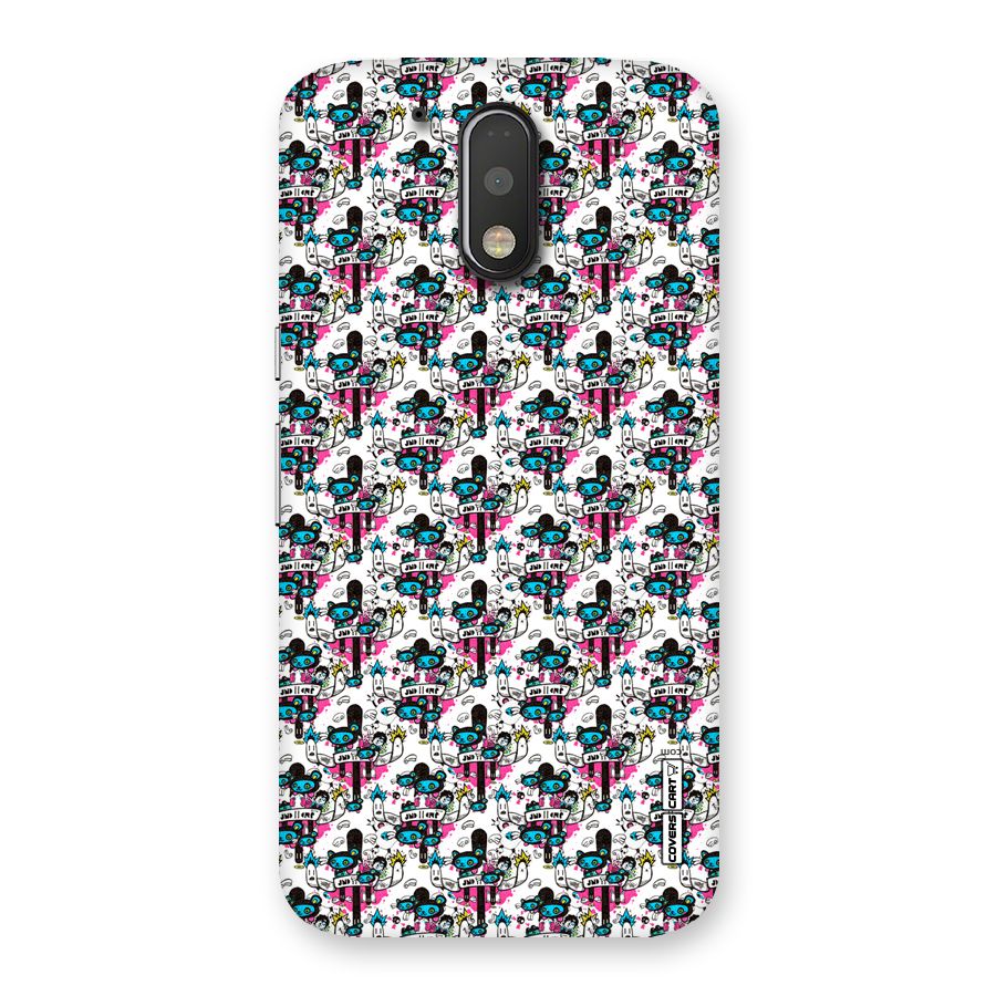 Blue Pink Pattern Back Case for Motorola Moto G4 Plus