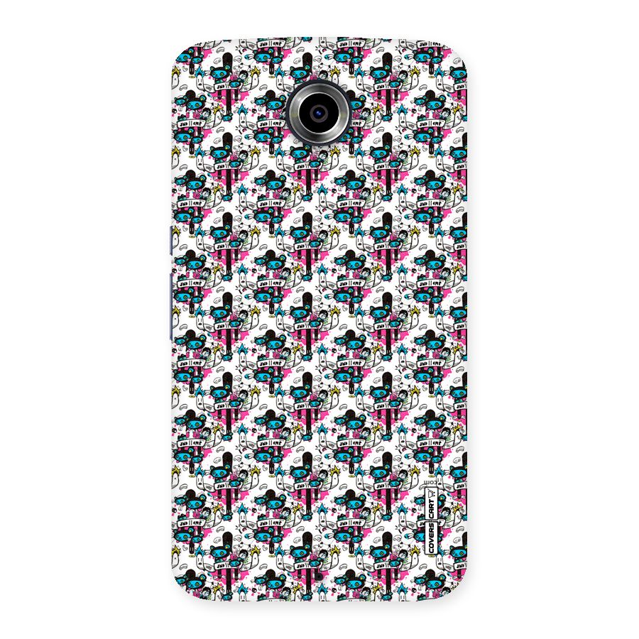 Blue Pink Pattern Back Case for Nexsus 6