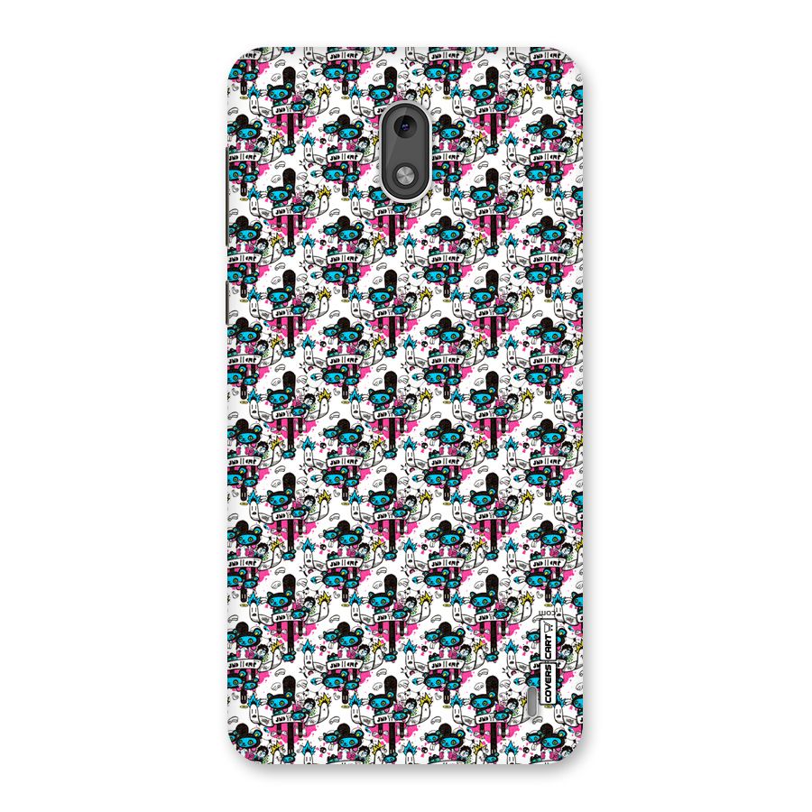 Blue Pink Pattern Back Case for Nokia 2