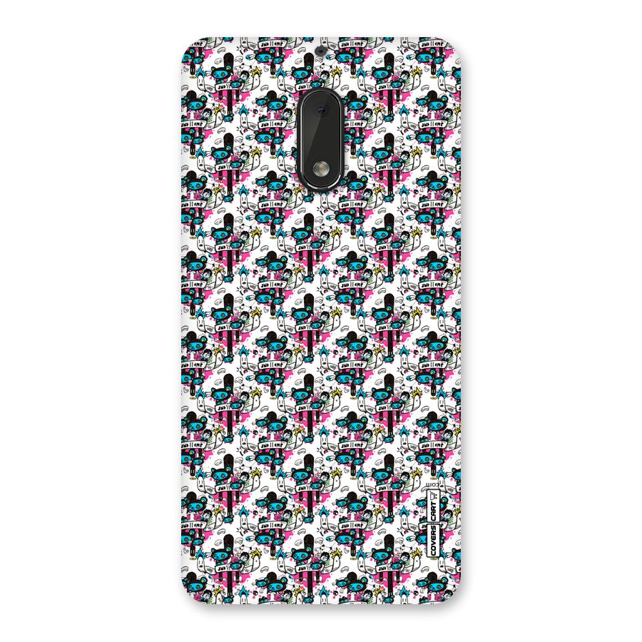 Blue Pink Pattern Back Case for Nokia 6