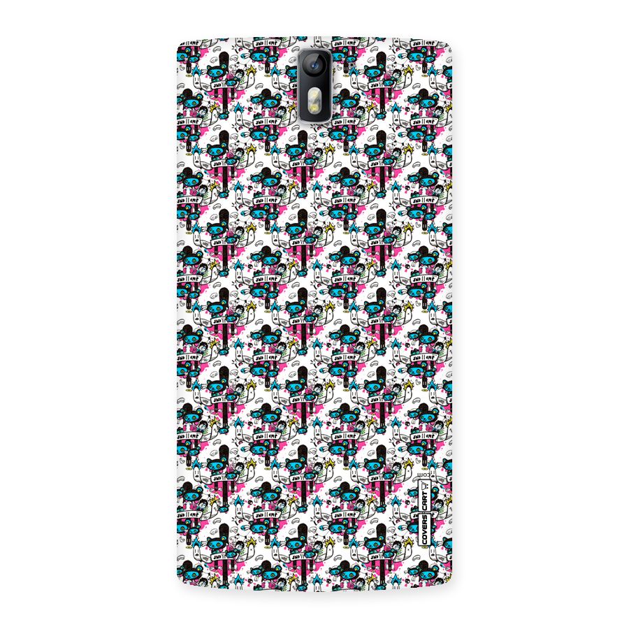 Blue Pink Pattern Back Case for One Plus One