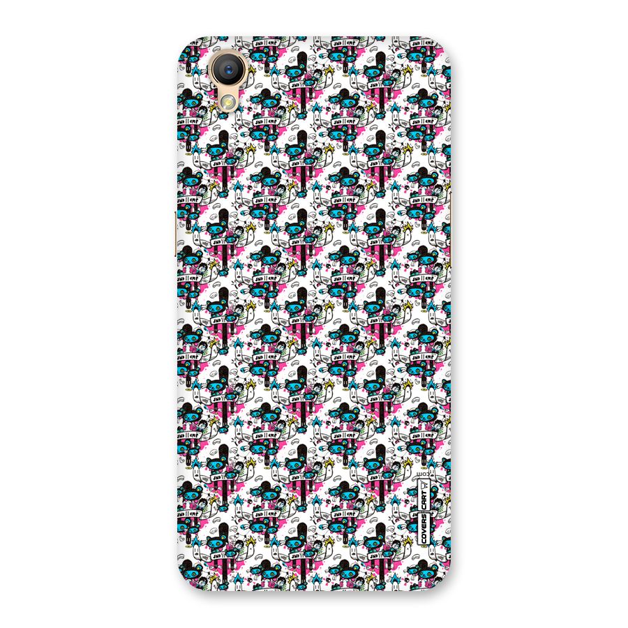 Blue Pink Pattern Back Case for Oppo A37