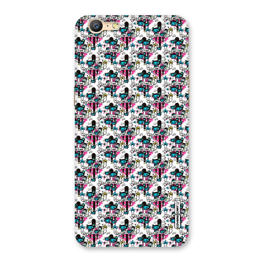 Blue Pink Pattern Back Case for Oppo A57