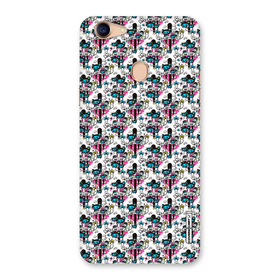 Blue Pink Pattern Back Case for Oppo F5