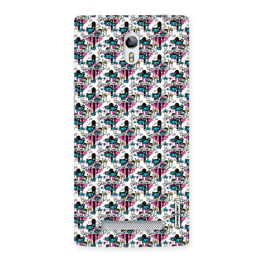 Blue Pink Pattern Back Case for Oppo Find 7