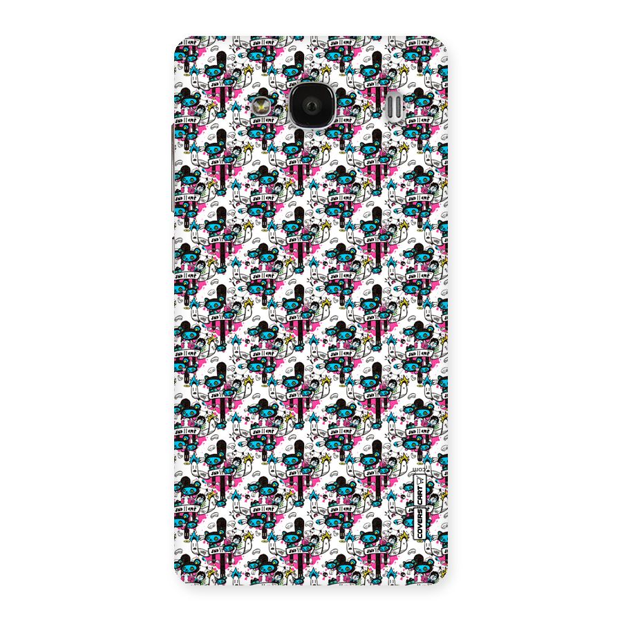 Blue Pink Pattern Back Case for Redmi 2
