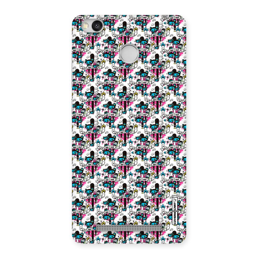 Blue Pink Pattern Back Case for Redmi 3S Prime
