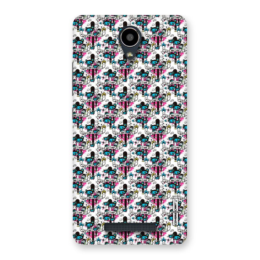 Blue Pink Pattern Back Case for Redmi Note 2
