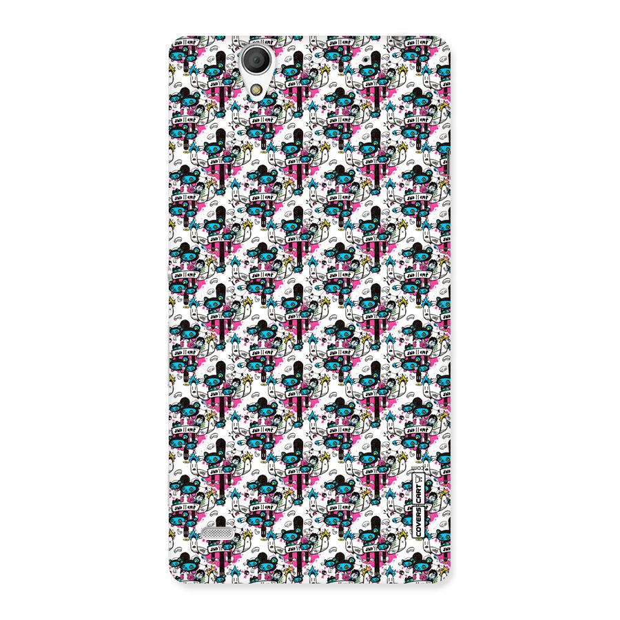 Blue Pink Pattern Back Case for Sony Xperia C4